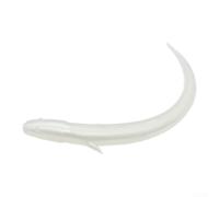 ZMdooreasy 50 señuelos biomiméticos de doble cola suave de 11 cm, 3 g, de PVC, con acción realista para pesca en agua dulce y salada, aparejos de pesca de lubina, perca (blanco)