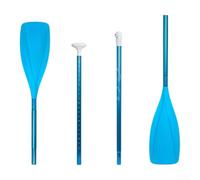 ZMdooreasy Aleación de aluminio para remo de pie, ajustable de 160 a 223 cm, remo desmontable de doble extremo para kayak, canoa, nailon ergonómico con bloqueo seguro, azul/naranja (azul)