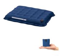 ZMdooreasy Almohadilla de asiento inflable ultraligera de 7 cm de grosor, portátil, con tira de seguridad, cojín ligero para silla al aire libre para patio y jardín (azul profundo)