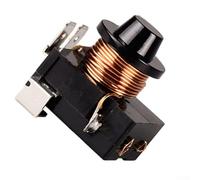 ZMdooreasy Arrancador de condensador de relé de arranque de compresor de tres enchufes para sistema de refrigeración diseño compacto negro 24X30x32mm (1/6HP 125W)