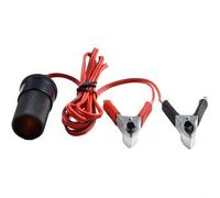 ZMdooreasy Cable adaptador de enchufe de coche de 12 V con abrazaderas de batería que alimenta accesorios de 12 V conectando a terminales de batería de vehículo o barco a través de enchufe