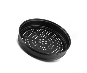 ZMdooreasy Cesta de vapor integrada resistente, rejilla de metal grueso para cocinar en la cocina, utensilio resistente que no se deforma para vapor eficiente, 30/32 cm, negro (B)