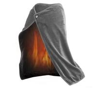 ZMdooreasy Chal térmico de franela, manta eléctrica USB, manta térmica portátil de 100 x 70 cm, suave y acogedora para el hogar, oficina, coche, viajes, comodidad de invierno con control de