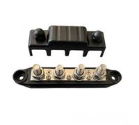 ZMdooreasy Distribuidor de energía de barra colectora resistente de 12 V 250 A con múltiples puntos de conexión para automóviles, caravanas, barcos, yates, sistemas eléctricos (M8 negro)