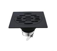 ZMdooreasy Drenaje de acero inoxidable 304 para zonas húmedas interiores con inhibición confiable del reflujo y flujo de drenaje (cuadrado)