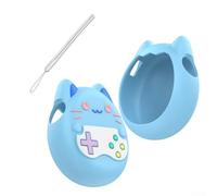 ZMdooreasy Funda de silicona para consola de juegos Tamagotchi Paradise, carcasa protectora anticaídas con correa para el cuello, rosa, azul, morado (azul)