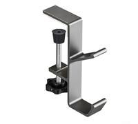 ZMdooreasy Gancho desmontable de aluminio para mochila escolar para escritorio con posicionamiento ajustable y cierre de tornillo seguro para uso en el aula y la oficina (gris)