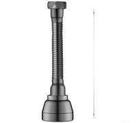 ZMdooreasy Gunmetal - Cabezal de grifo de cocina de cobre con pulverización de 3 modos, aireador antisalpicaduras giratorio de 360° para grifos estándar de 22 mm, construcción de latón premium para