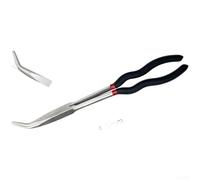 ZMdooreasy Juego de alicates de punta larga, alcance extendido de 16 pulgadas con cabezales doblados de 45/90 grados, construcción de acero para herramientas, mango ergonómico antideslizante para