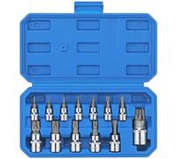 ZMdooreasy Juego de brocas hexagonales de acero al cromo vanadio con brocas tipo E y flores, métricas y para herramientas manuales automotrices IMPERIAL para reparación profesional, 13 o 14 piezas