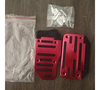 ZMdooreasy Juego de fundas antideslizantes de aluminio para pedal de transmisión manual, coches, SUV, ATV, freno, embrague, reposapiés de gas, agarre de goma, deportivo, elegante, resistente al