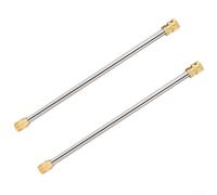 ZMdooreasy Juego de lanza de pulverización de acero inoxidable, 2 varitas de lavado a presión, conexión rápida M22 4000 PSI compatibles con accesorios de limpiador de gas eléctrico (M22-54 cm)