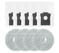 ZMdooreasy Kit de accesorios para aspiradora robot con paños de fregona y bolsas de polvo, piezas de repuesto de alto sellado sin obstrucciones para JONR X1 MAX, para EVERYBOT Q11, para DEERMA X80/X90