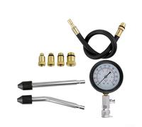 ZMdooreasy Kit de medidor de presión de cilindro 0-300 PSI con doble escala para dial, manguera flexible y adaptadores M10/M12/M14/M18 para prueba de compresión de motor de coche, camión, SUV