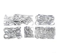 ZMdooreasy Kit surtido de pasadores tipo R, 100 piezas de acero chapado en zinc, clips de onda de doble bucle en 6 tamaños para fijación mecánica y eléctrica, solución de bloqueo seguro