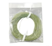 ZMdooreasy Línea de pesca con mosca que se hunde hacia adelante de 100 pies 3IPS verde musgo con 2 bucles soldados para arroyos de agua poco profunda, trucha, lubina, lucio, equipo de aparejos de