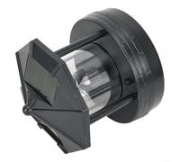 ZMdooreasy Luz solar del faro del panel dual para el camino del césped del jardín al aire libre con auto encendido al anochecer y resistente a la lluvia Carcasa ABS (negro)