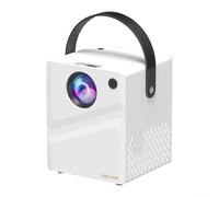 ZMdooreasy Mini proyector portátil 4K, compatible con WiFi, cine en casa, nativo, resolución de 1280 x 720P, transmisión inalámbrica para Android para iOS, blanco (GB)