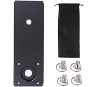 ZMdooreasy Placa superior de estufa de acero al carbono para mesa de camping IGT, adaptador de doble montaje para estufa de gas y unidad de calentador de agua, accesorio de cocina al aire libre, negro