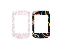 ZMdooreasy Protector de pantalla de vidrio templado HD para iGPSPORT BSC300T BSC200S Bike Computer, antihuellas, resistente a los arañazos, película de cobertura completa, rosa y negro (C)