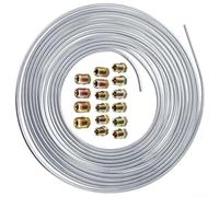 ZMdooreasy Rollo de línea de freno de acero recubierto de cobre de 3/16 pulgadas x 25 pies, manguera de tubo de freno flexible para sistemas de transmisión de combustible de frenado hidráulico