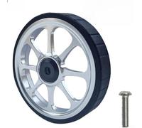 ZMdooreasy Rueda de aleación de aluminio de 82 mm con eje de rodamiento de acero para bicicleta plegable, tornillo M6. Especificación ligera y estable, color negro, rojo, plateado, dorado (plata)