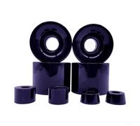 ZMdooreasy Ruedas de monopatín de 60 x 45 mm, 78 A, poliuretano que absorbe los golpes, para tablas dobles y surf callejero, paseo suave en terrenos difíciles (negro)