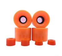 ZMdooreasy Ruedas de monopatín de 60 x 45 mm, 78 A, poliuretano que absorbe los golpes, para tablas dobles y surf callejero, paseo suave en terrenos difíciles (naranja)