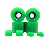 ZMdooreasy Ruedas de monopatín de 60 x 45 mm, 78 A, poliuretano que absorbe los golpes, para tablas dobles y surf callejero, paseo suave en terrenos difíciles (verde)