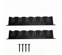 ZMdooreasy Soporte para caña de pescar montado en la pared, estante de almacenamiento horizontal vertical para 6 cañas ABS EVA protección suave altura ajustable ahorro de espacio organizador de equipo