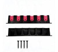 ZMdooreasy Soporte para caña de pescar montado en la pared, estante de almacenamiento horizontal vertical para 6 cañas ABS EVA protección suave altura ajustable ahorro de espacio organizador de equipo