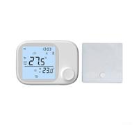 ZMdooreasy Termostato inteligente inalámbrico programable dispositivo de control de temperatura con carga USB para sistema de calefacción de caldera de gas pantalla táctil (sin WiFi)