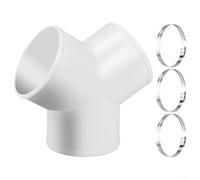 ZMdooreasy Tubo de escape divisor de 3 vías para adaptador de manguera, tubo de ventilación para una gestión eficaz del flujo de aire en proyectos de mejora y renovación del hogar (1)