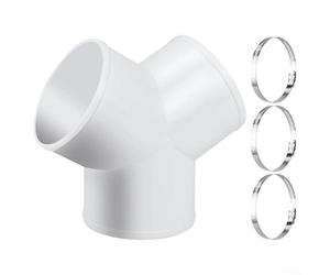 ZMdooreasy Tubo de escape divisor de 3 vías para adaptador de manguera, tubo de ventilación para una gestión eficaz del flujo de aire en proyectos de mejora y renovación del hogar (1)