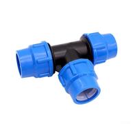 ZMdooreasy Válvula en T de plástico de 3 vías de conexión rápida para riego de jardín, para tuberías de PE/PVC/PPR/hierro, ajuste resistente a alta presión para invernadero y granja (20/25/32/40/50/63