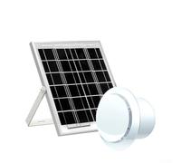 ZMdooreasy Ventilador de ventilación alimentado por energía solar, 12 V, bajo ruido, 40 dB, sistema de escape para baño, cocina, ventana, montaje en techo, cuerpo ABS antiexplosión con motor de cobre