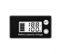 ZMdooreasy Voltímetro indicador de capacidad de batería de coche y motocicleta DC7 68V con conector (blanco)