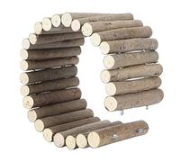 ZMellifluent Escondite de Madera para hámster, ratón, roedores, Puerta de Madera, Valla, Puente para Ratas, Escalera, Juguetes para Masticar (Versión básica de 40 cm.)