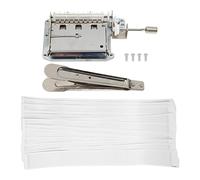ZMellifluent Movimiento de Caja de música de 30 Notas, Kit de Bricolaje para Caja de música mecánica con manivela Manual, Mecanismo metálico de aleación de Zinc con 20 Cintas de Tiras en Blanco