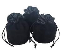 zmgmsmh Bolsa de dados con cordón, bolsa pequeña para guardar piezas de ajedrez de terciopelo, bolsa de dados de tela de terciopelo, bolsa para cosplay. Bolsa de joyería de terciopelo, rojo/gris/negro