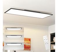 ZMH Lámpara de techo LED 120x30cm Lámpara de techo plana regulable Panel de techo rectangular largo Negro 40W Lámpara de luz diurna con mando a distancia para Oficina Cocina Pasillo Salón Dormitorio