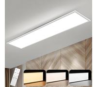 ZMH Panel LED Luz de Techo 120x30cm - Lámpara de Techo Rectangular Larga Panel de Techo Regulable Blanco 40W Luz de Día con Mando a Distancia para Oficina Cocina Pasillo Salón Dormitorio