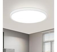 ZMH Plafon LED Techo Lampara Techo Panel - Ø30cm Lámpara de Baño Blanco Frío 24W Dormitorio Iluminación IP44 Impermeable Blanco Pasillo Lámpara Redonda para Baño Cocina Pasillo