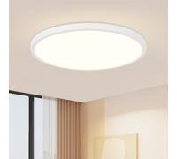 ZMH Plafon LED Techo Lampara Techo Panel - Ø30cm Lámpara de Baño Blanco Neutro 24W Dormitorio Iluminación IP44 Impermeable Blanco Pasillo Lámpara Redonda para Baño Cocina Pasillo