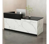 ZMHPLKH Mostrador de recepción mostradores para Tiendas recepciones peluqueria con cajón con Cerradura y Armario de Almacenamiento para Espacios pequeños, Ideal para oficinas, Tiendas y hoteles