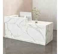 ZMHPLKH Mostrador de recepción mostradores para Tiendas recepciones peluqueria con cajón con Cerradura y Armario de Almacenamiento para Espacios pequeños, Ideal para oficinas, Tiendas y hoteles