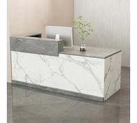 ZMHPLKH Mostrador de recepción mostradores para Tiendas recepciones peluqueria con cajón con Cerradura y Armario de Almacenamiento para Espacios pequeños, Ideal para oficinas, Tiendas y hoteles