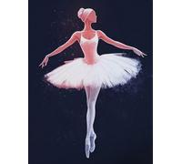 ZMHZMY Kits de pintura por números, lienzo para bailarina de ballet, pintura al óleo para adultos principiantes con pinceles y pigmento acrílico, 16 x 22 pulgadas (sin marco)
