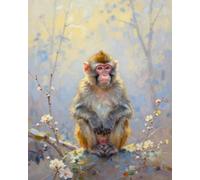 ZMHZMY Pintar por números, juego para adultos, principiantes, orangután, póster de mono, arte de imagen, decoración moderna para el hogar, habitación, lienzo, pintura, 40 x 50 cm, sin marco