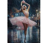 ZMHZMY Pintura por números para adultos, bailarina de ballet, pintura por números para adultos, pintura digital para principiantes, decoración de pared, dibujo, 40 x 50 cm, sin marco